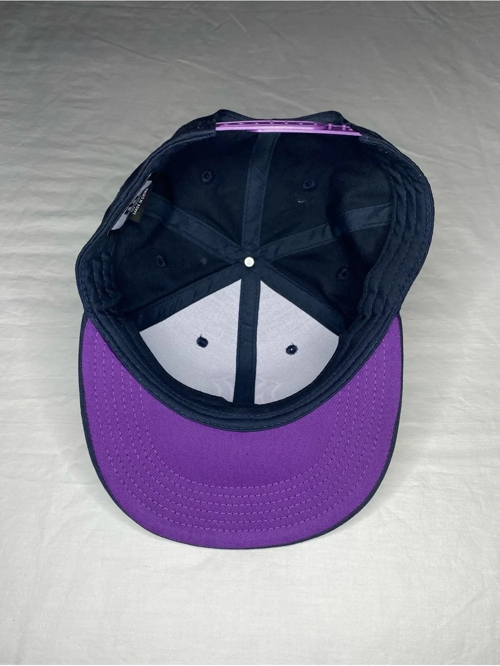 NYU University New York Yankees Baseball Hat Cap SnapBack Purple Black